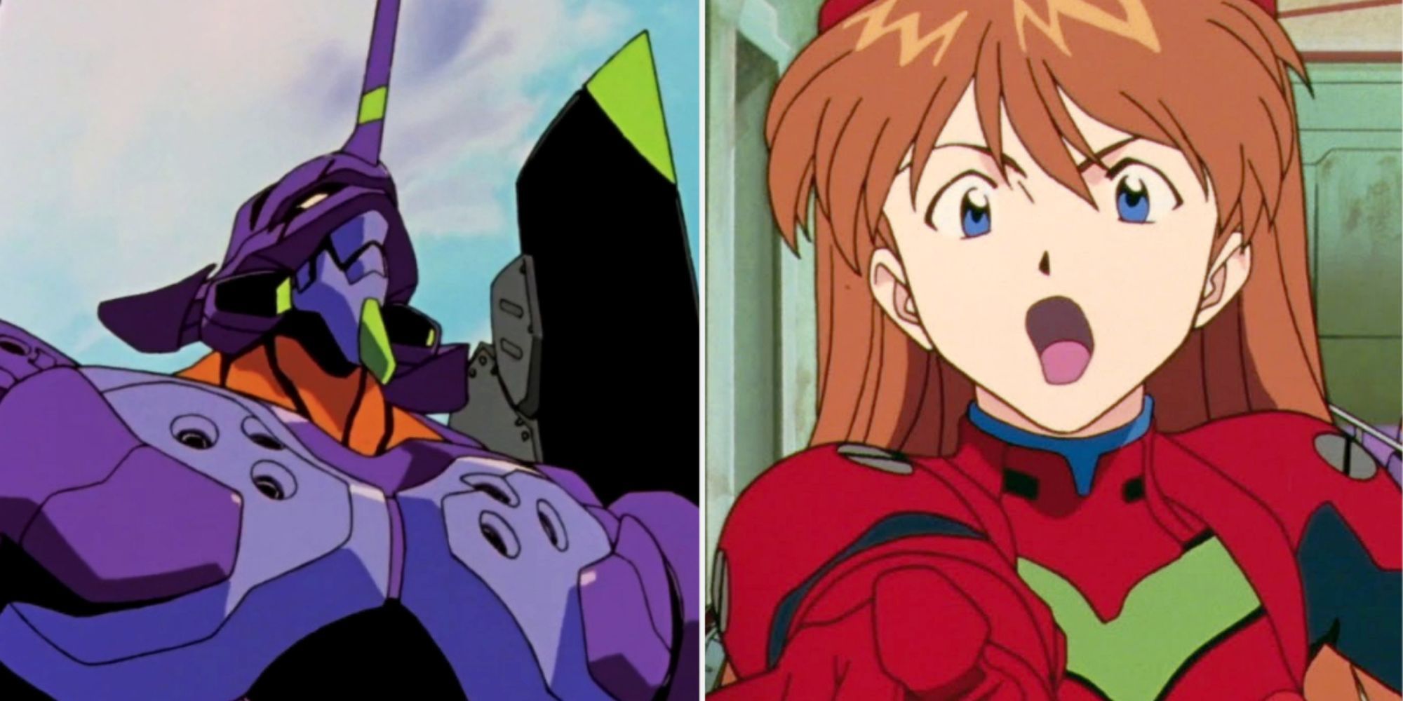 Neon Genesis Evangelion Unit 01 And Asuka