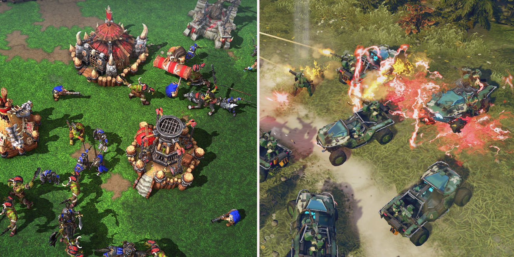 halo-wars split image with W3