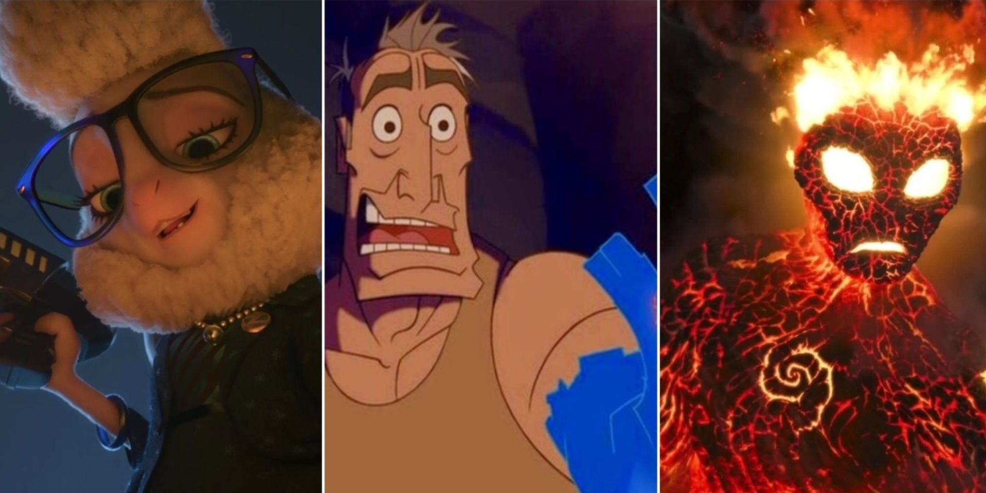 Disney villains from Zootopia, Atlantis, and Moana