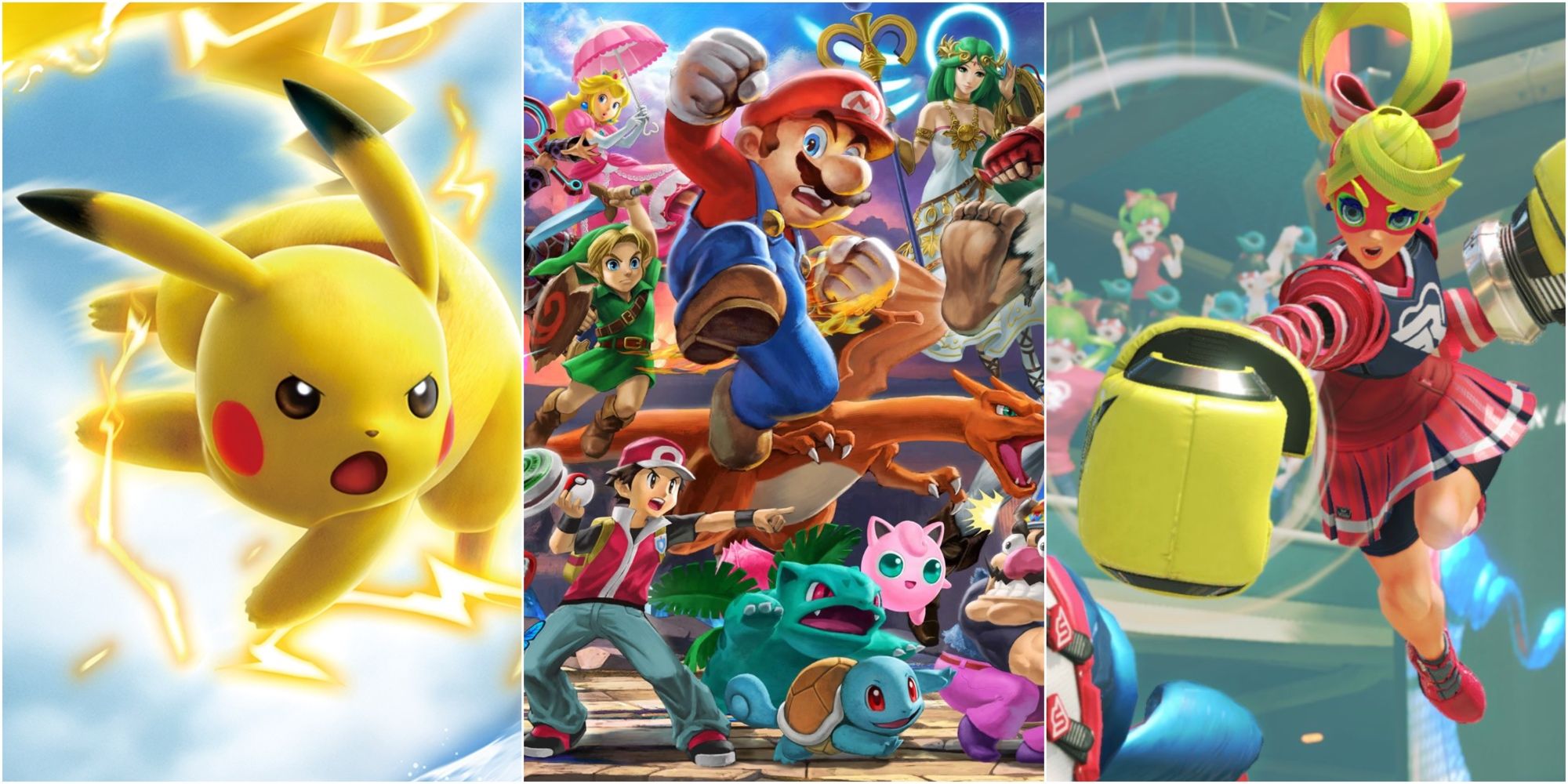 Pikachu, Mario and Arms 