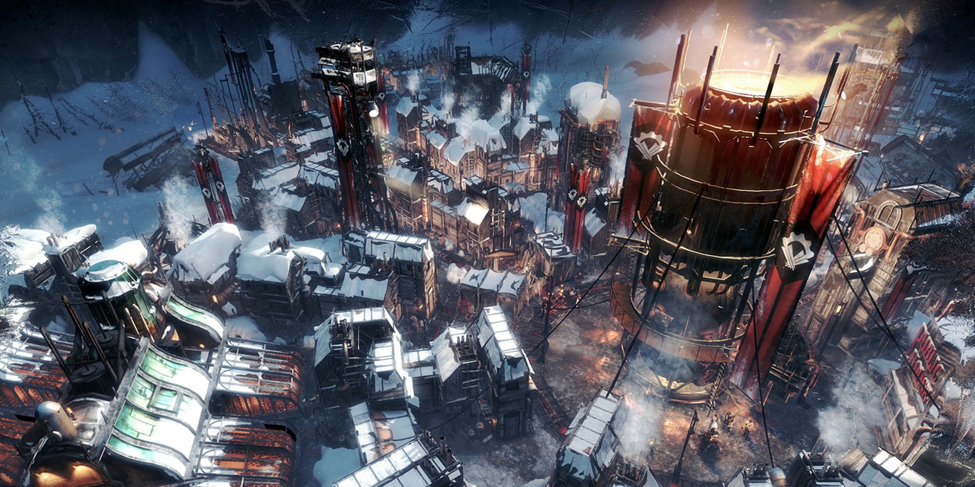 Frostpunk screenshot of Coal Generator Settlement.