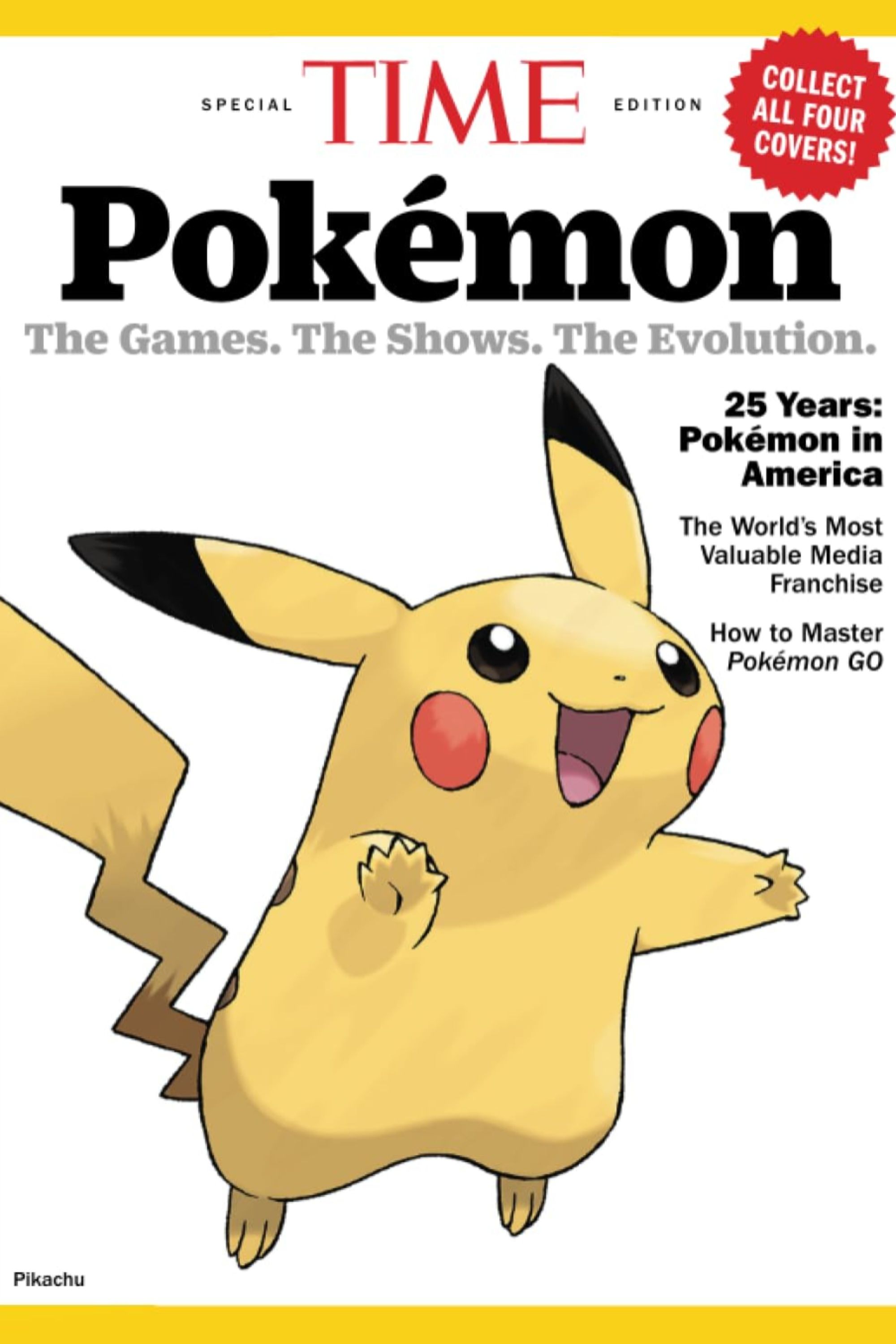 pikachu on the cover of time magazine's special edition pokemon issue