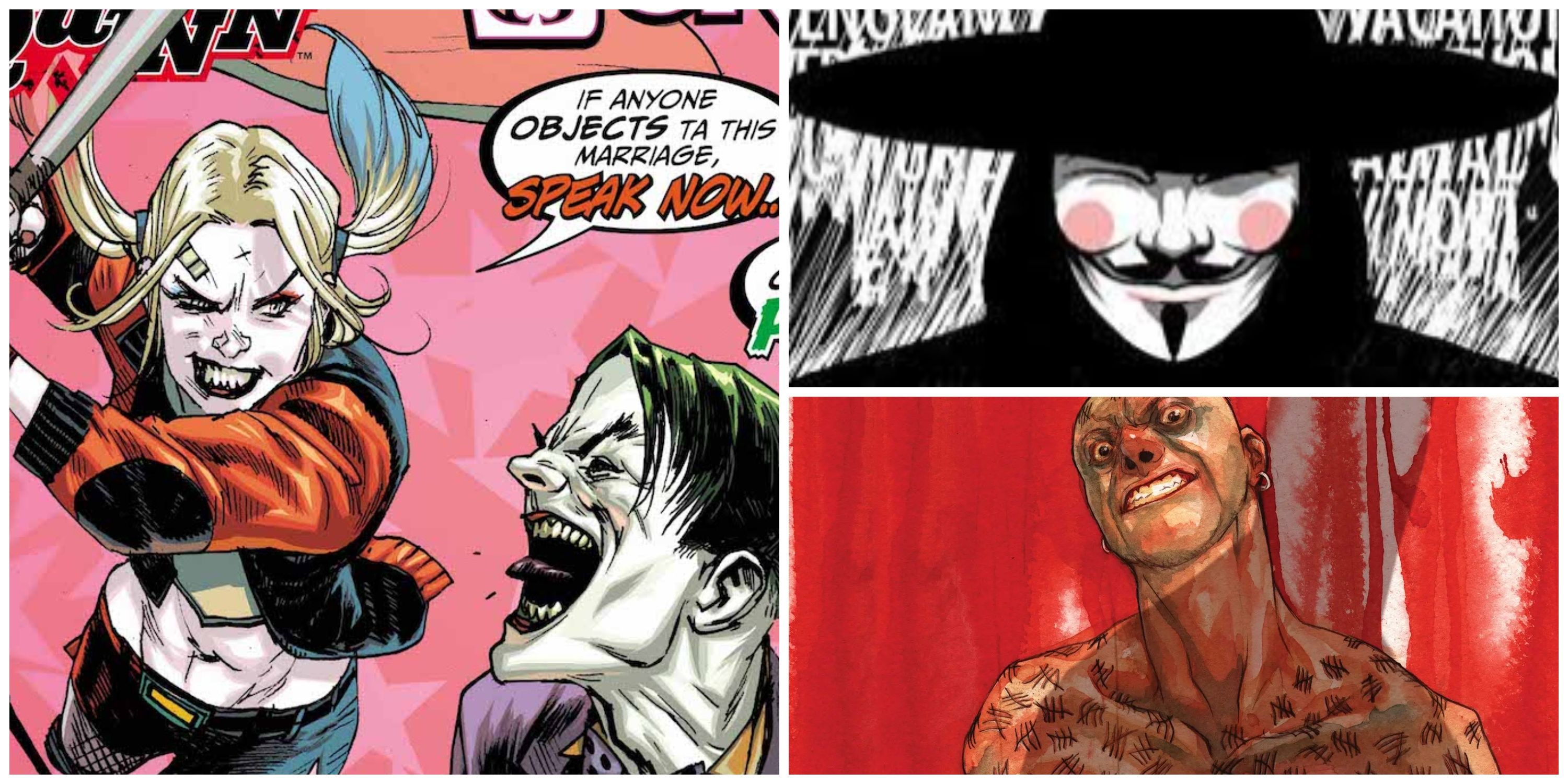 victor zsasz, v for vendetta, harley vs joker