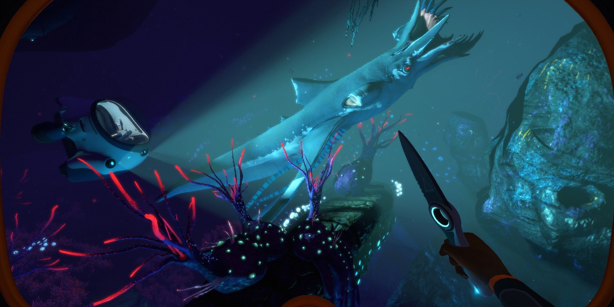 Discovering Beasts Of The Deep in Subnautica.