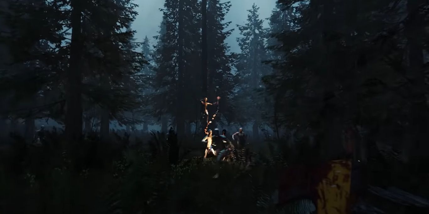 The Forest cannibals chasing the player in trailer.