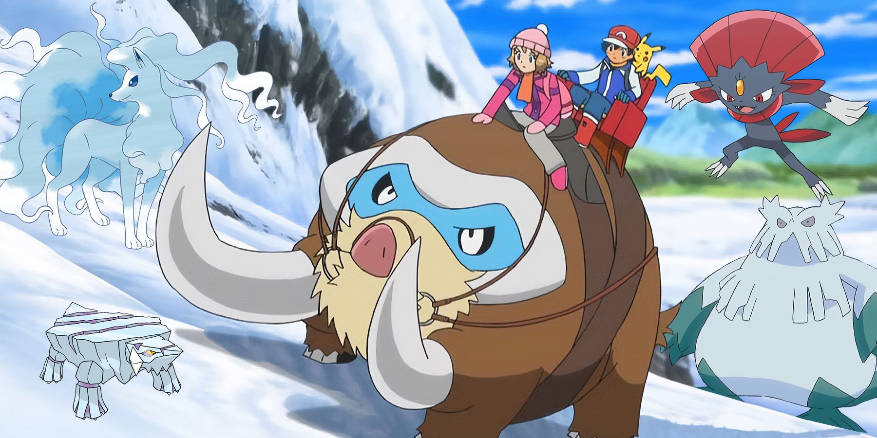 Abomasnow, Avalugg, weavile, Alolan Ninetales, and mamoswine are among the 18 Best Ice Pokemon, Ranked