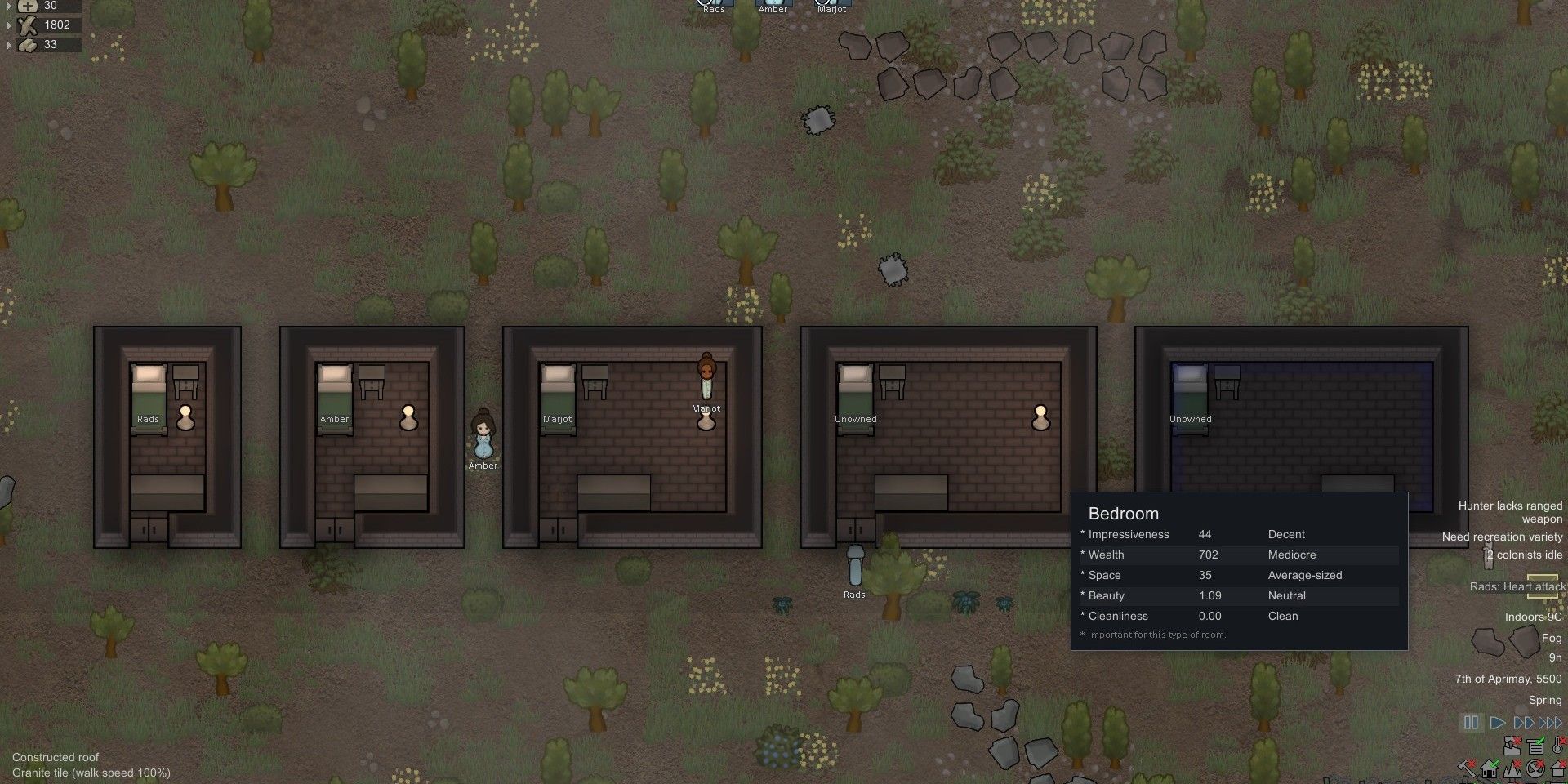 Large Room in Rimworld