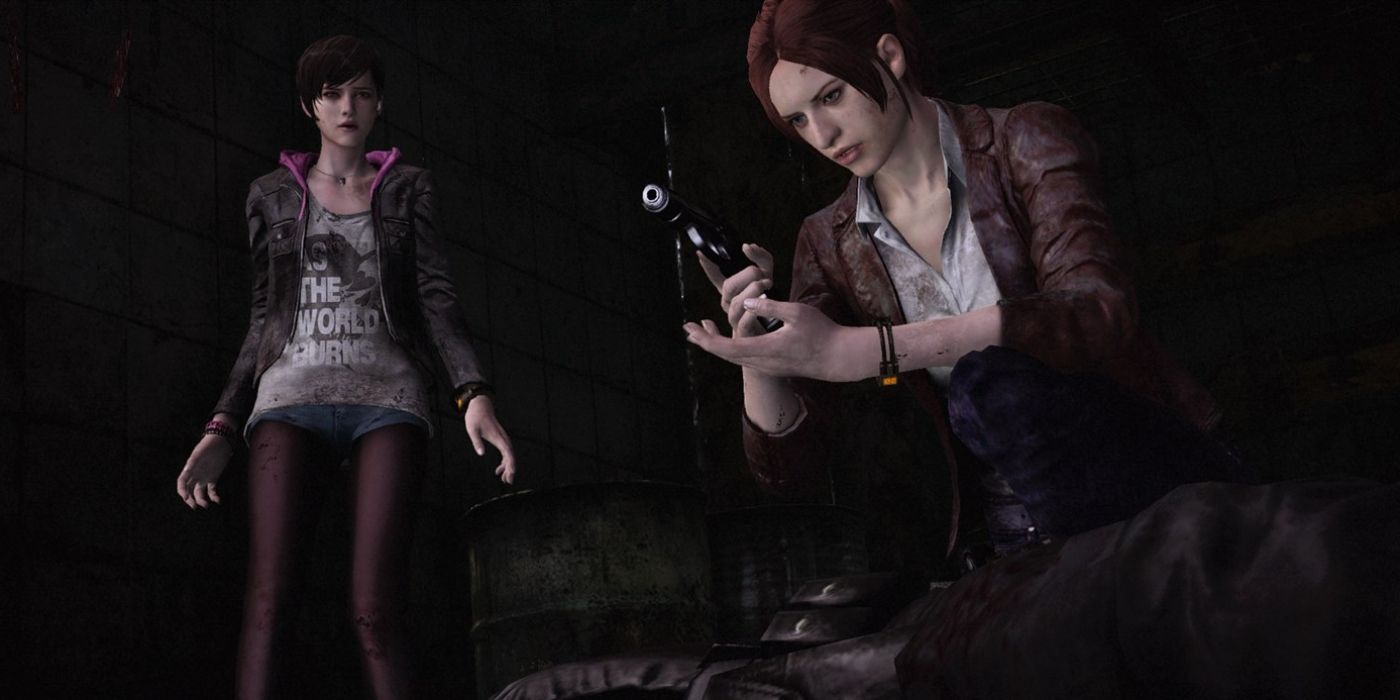  Moira Burton and Claire Redfield in Resident Evil: Revelations 2.