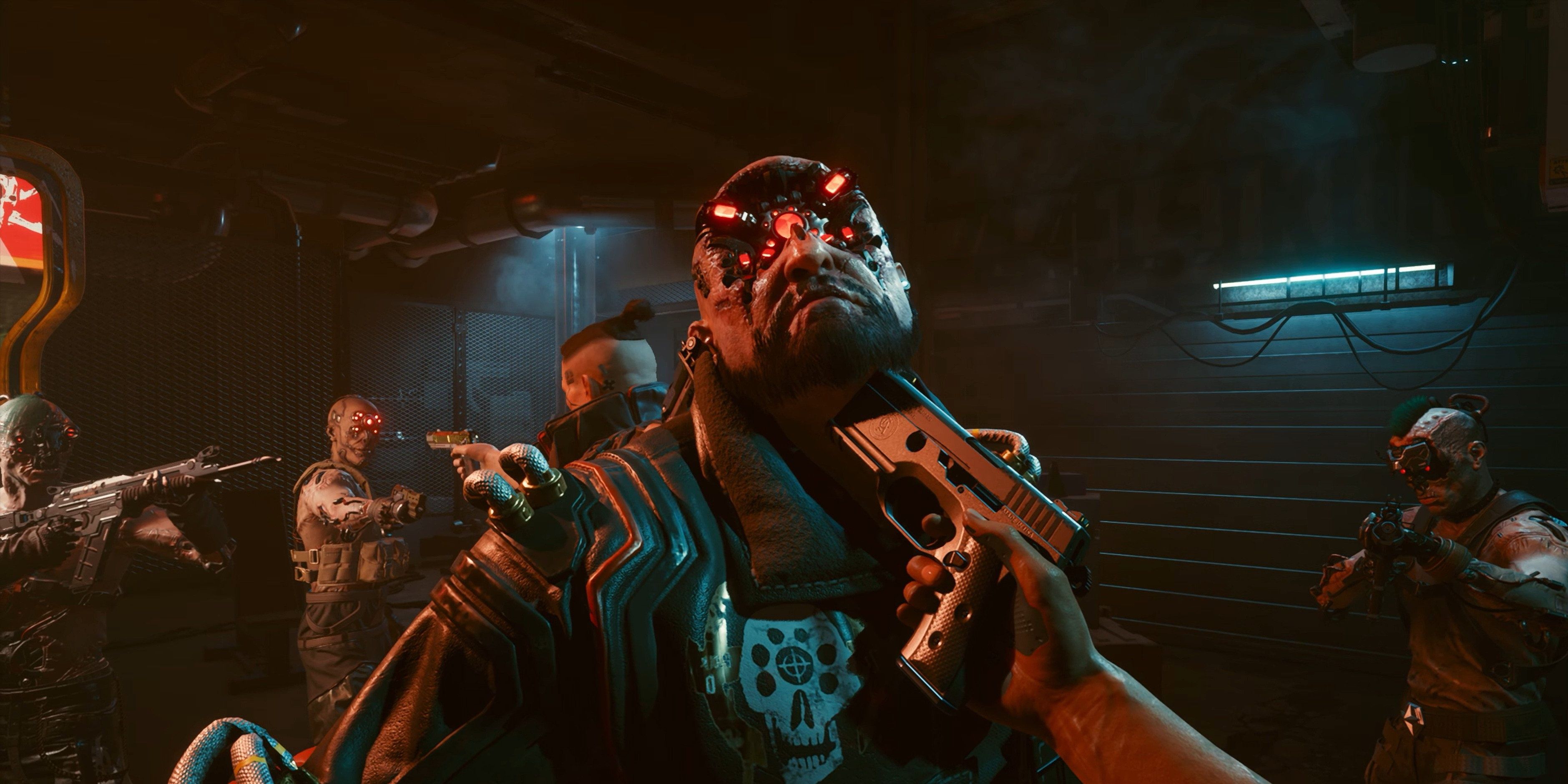 cyberpunk 2077 character threatning enemy 