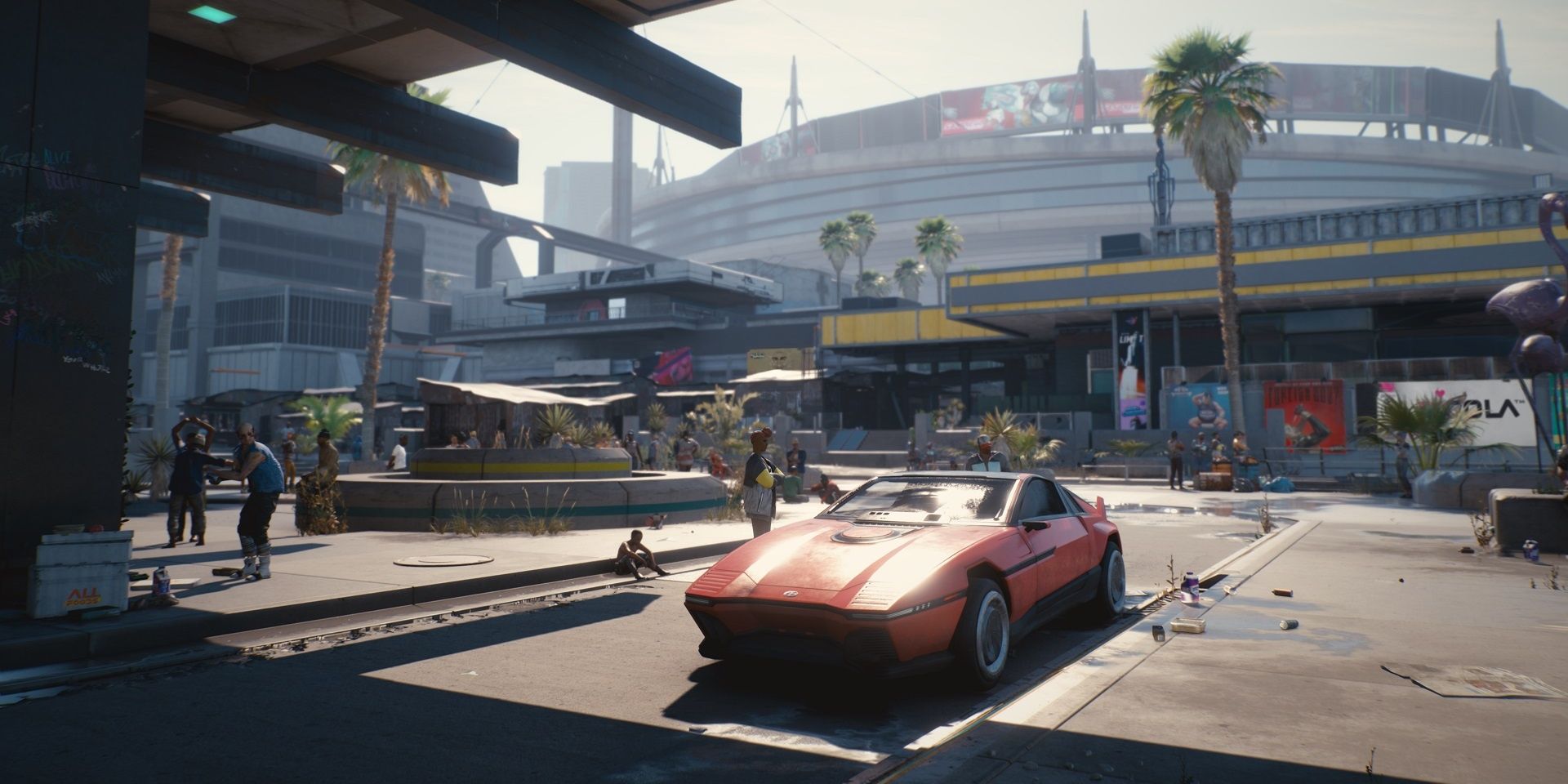 cyberpunk 2077 a player in a car 