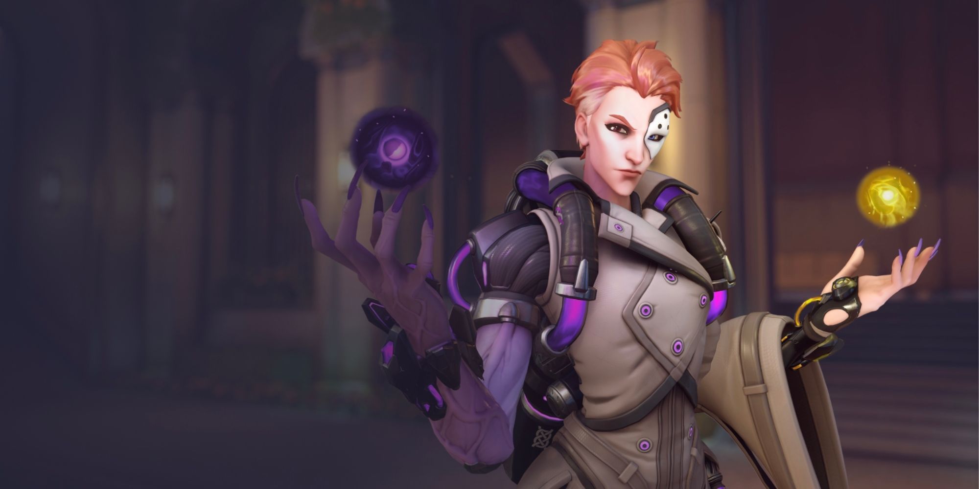 Moira holding orbs in Overwatch