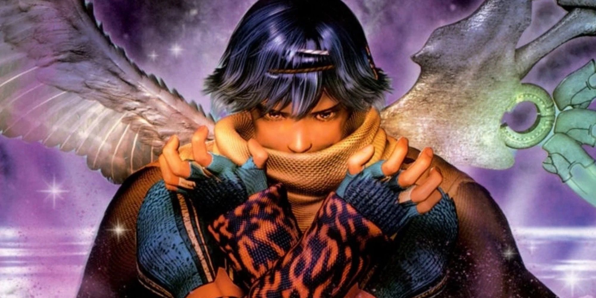 Promo art featuring Kalas from Baten Kaitos