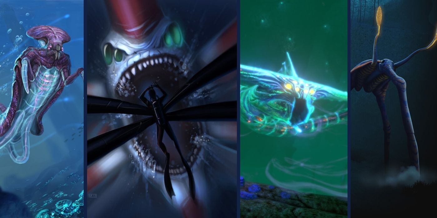 Subnautica Creatures Collage