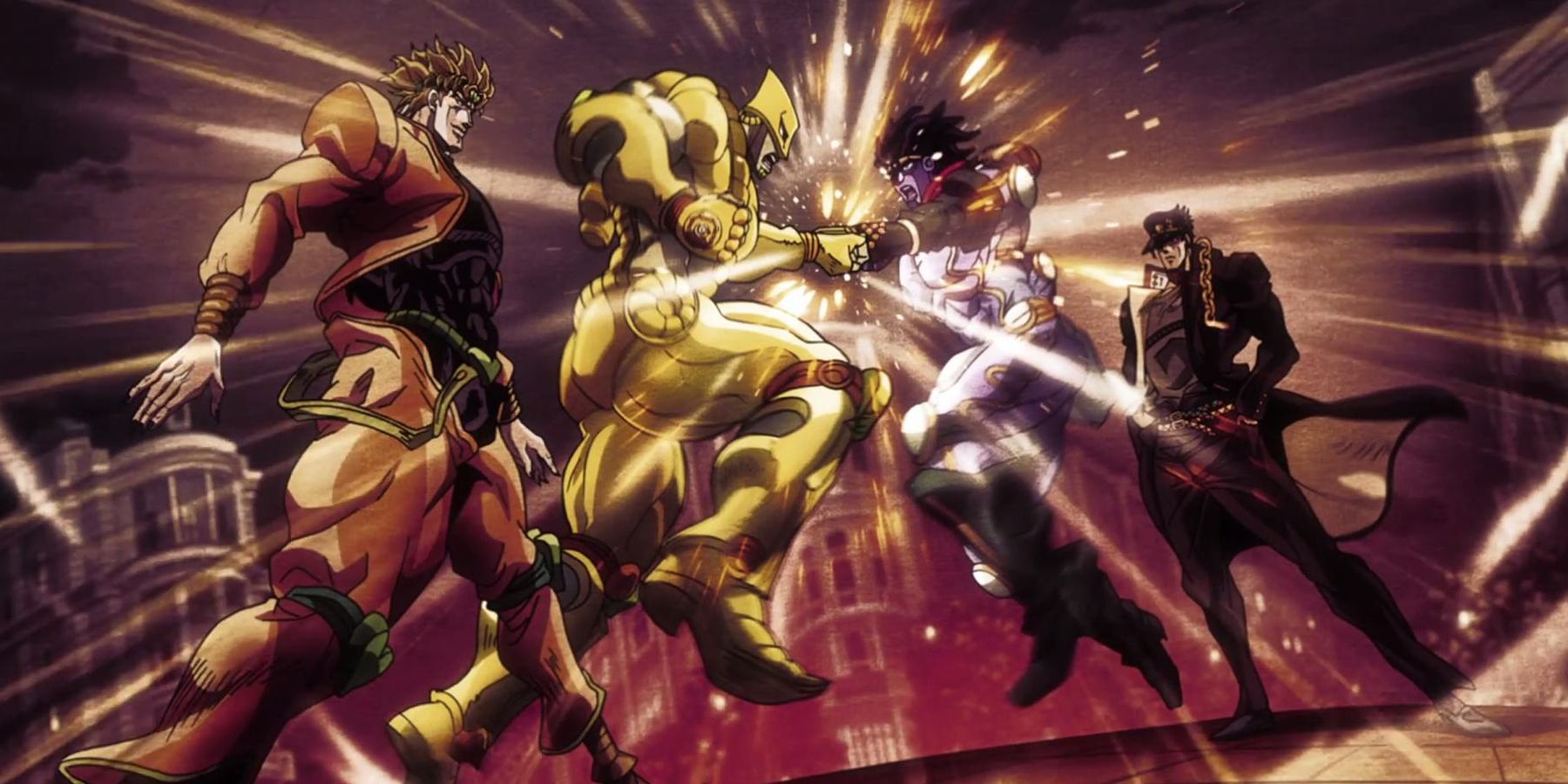 The World dio vs star platinum jotaro jojo's bizarre adventure