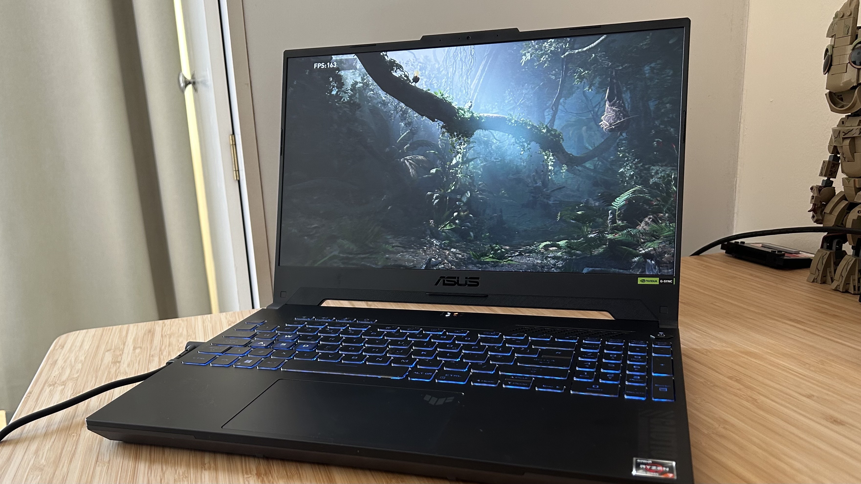 Asus TUF A15 gaming laptop running Shadow of the Tomb Raider