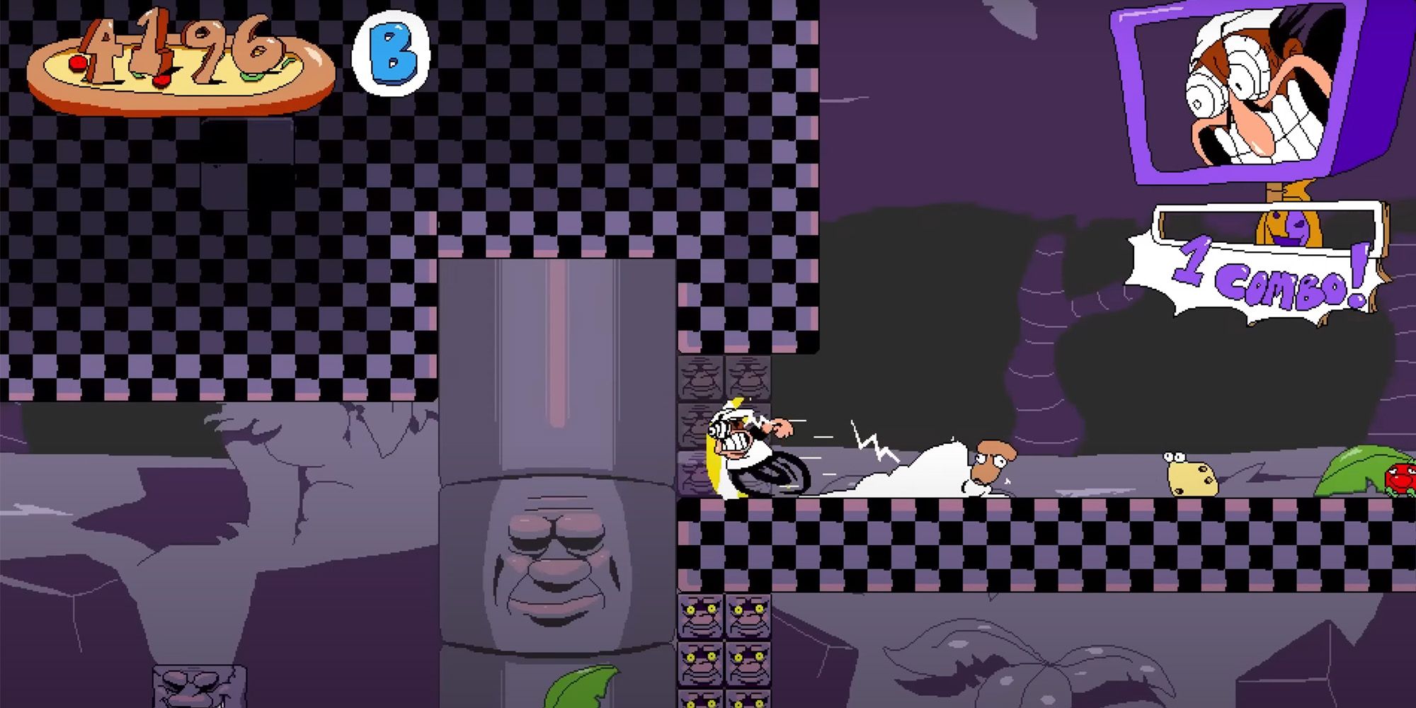 Pizza Tower - Peppino running through a level