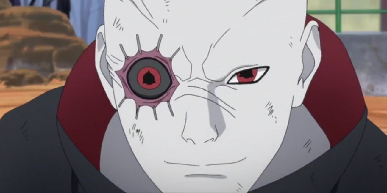 Shin Uchiha activating his Mangekyou Sharingan