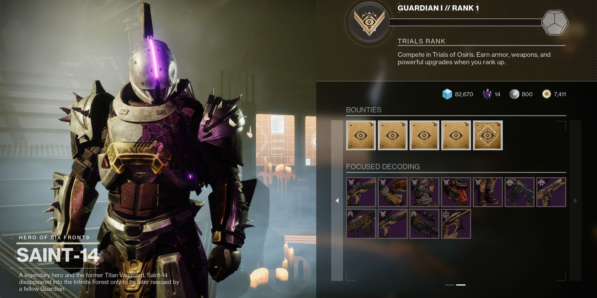 Destiny 2 Saint 14 Rewards Year 5