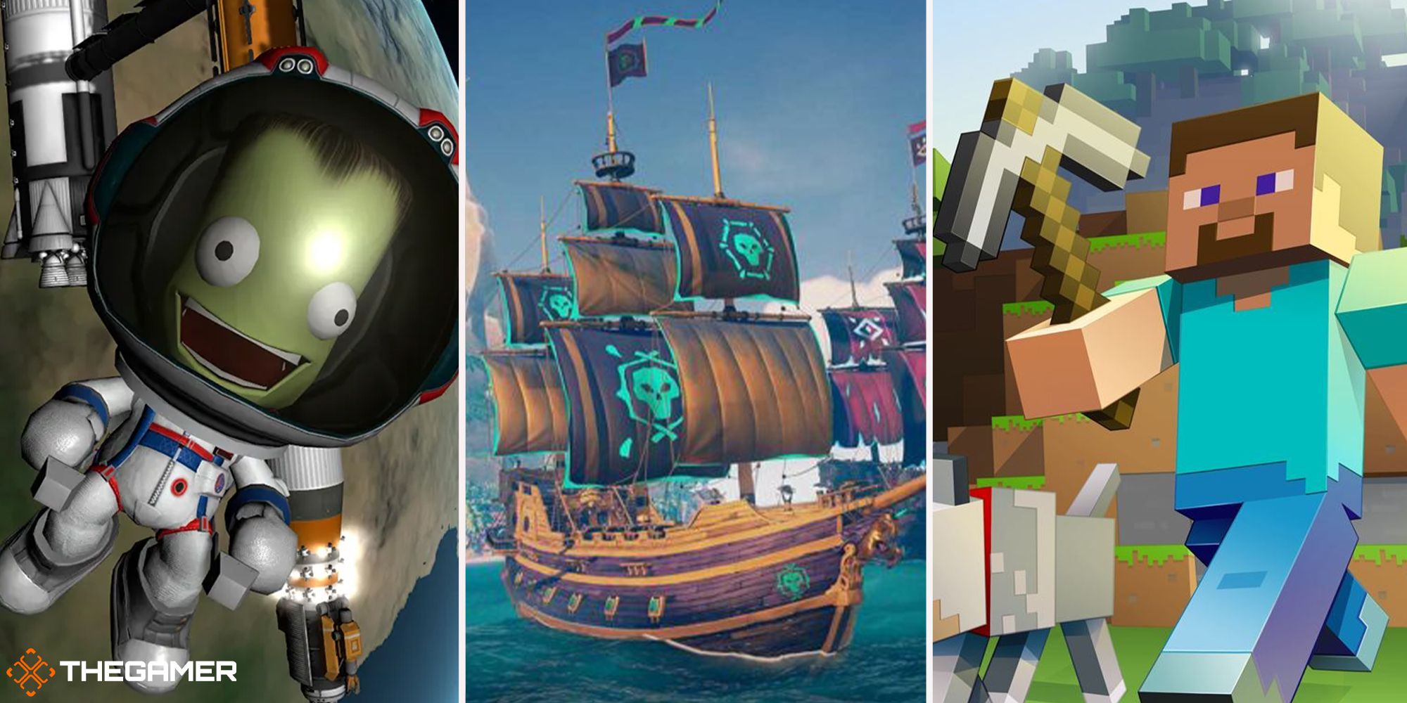 PC kids games - minecraft, sea of thieves, kerbal space program