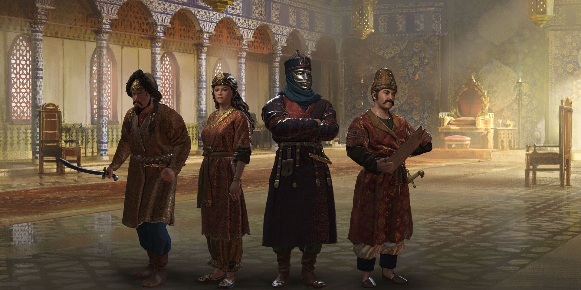 Crusader Kings 3 Legacy Of Persia characters in cultural clothing