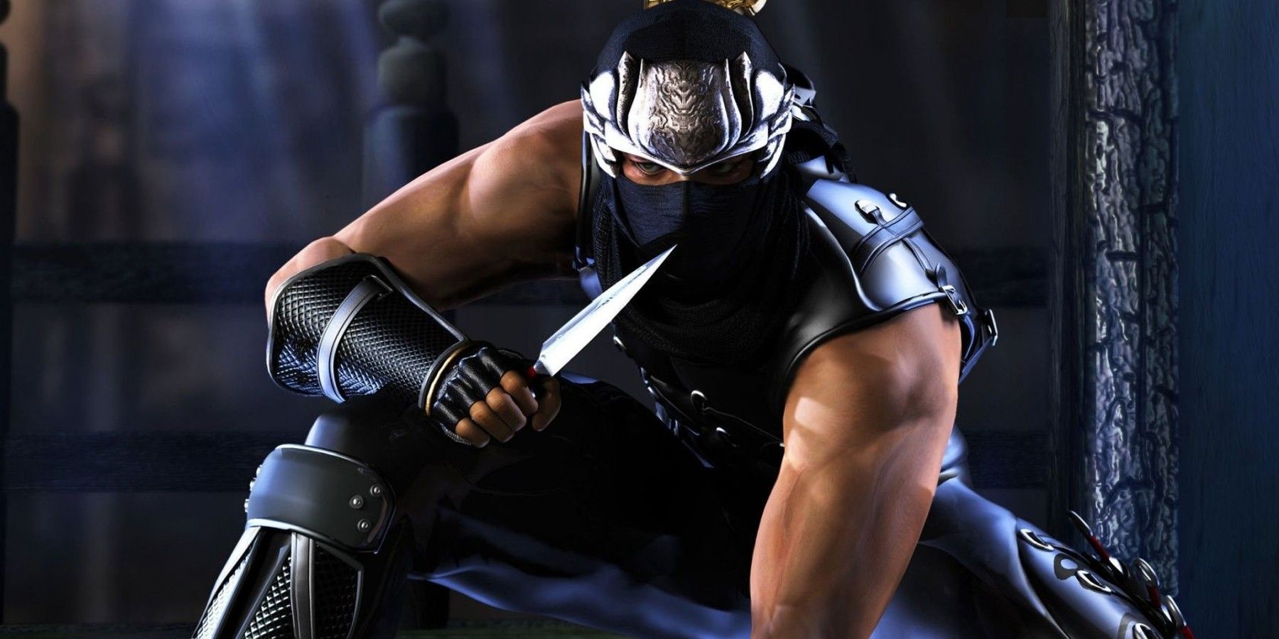 ninja gaiden 2004 close up on ryu hayabusa crouching