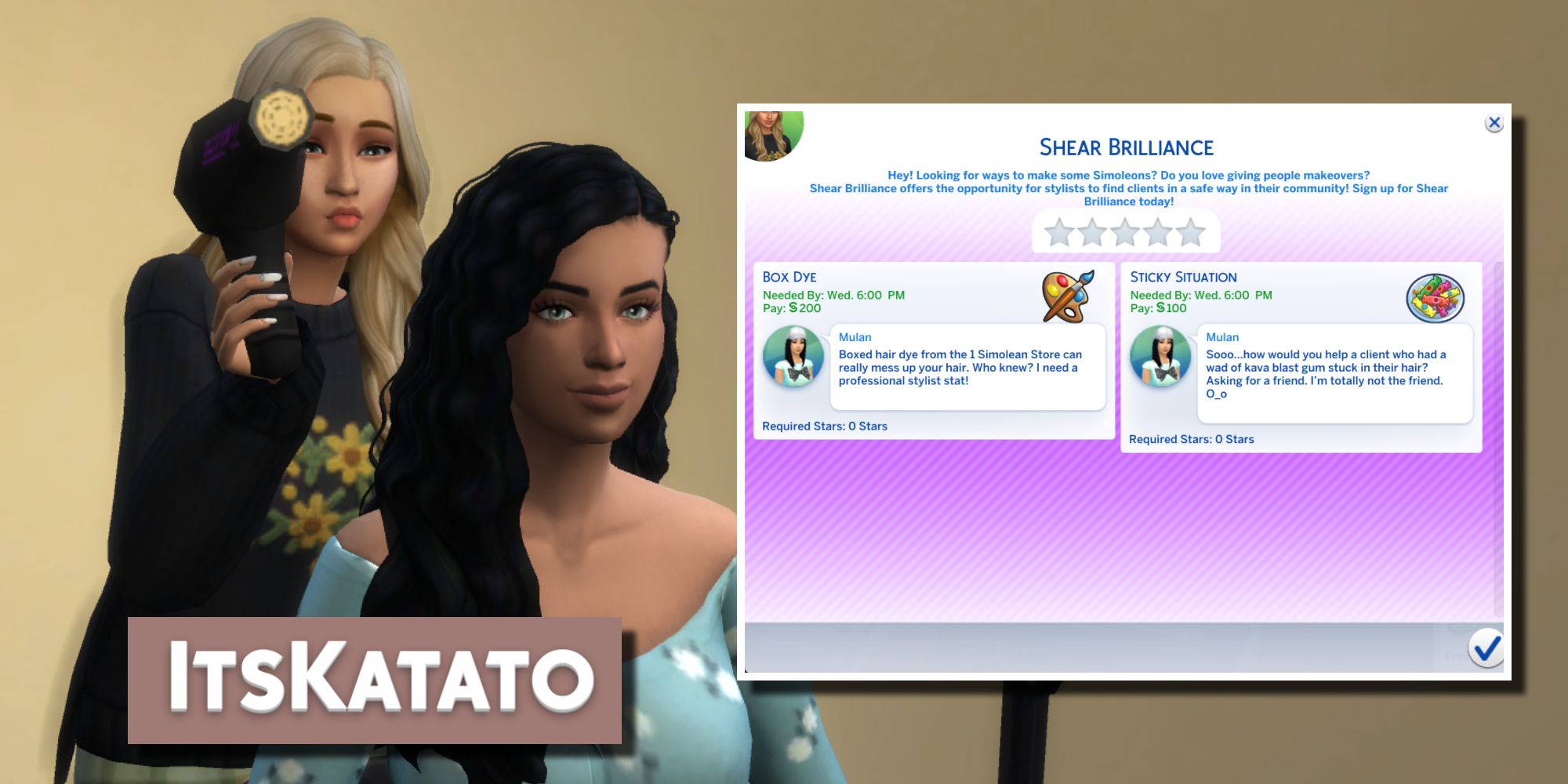 With the Shear Brilliance Mod, players can enter their Sims in the stylist career and help give NPCs and townies a makeover