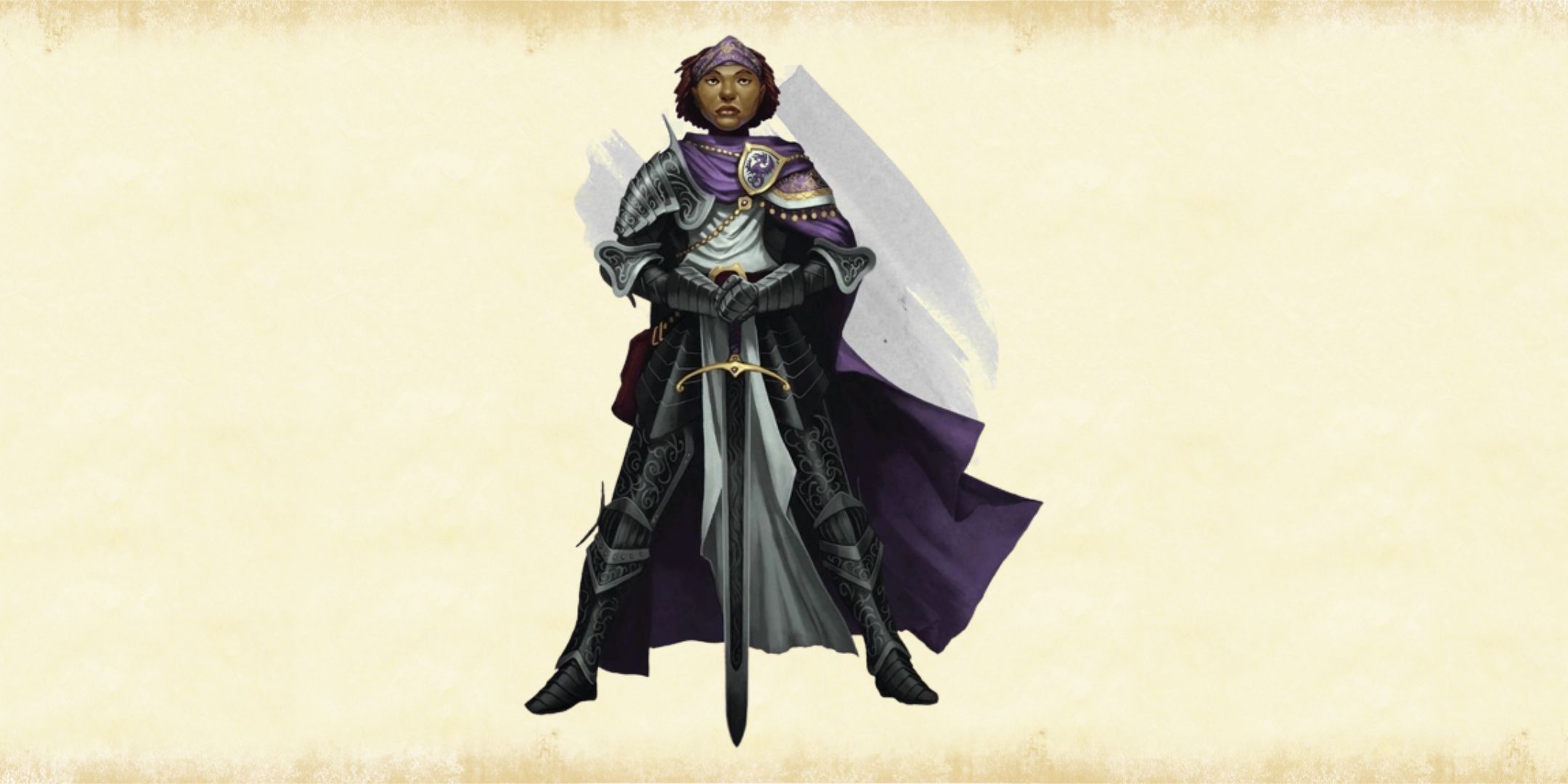 Dungeons & Dragons image showing a knight with her sword.