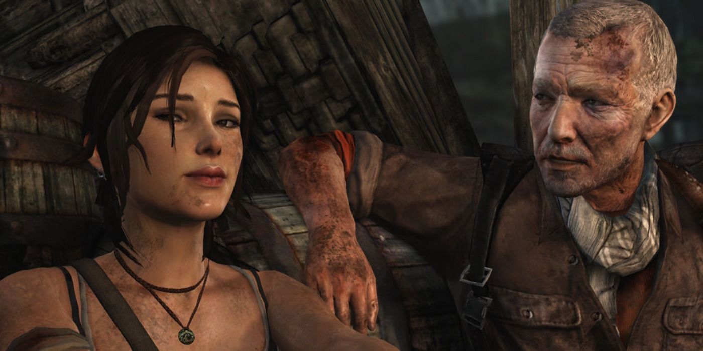 Conrad Roth and Lara Croft in Tomb Raider 2013