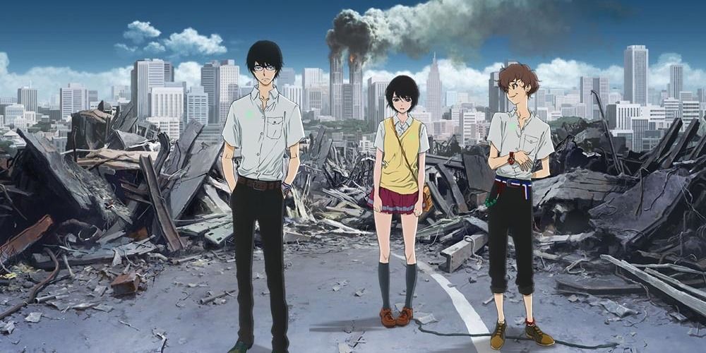 Terror in Resonance Nine Twelve and Lucy in front of bombed Tokyo