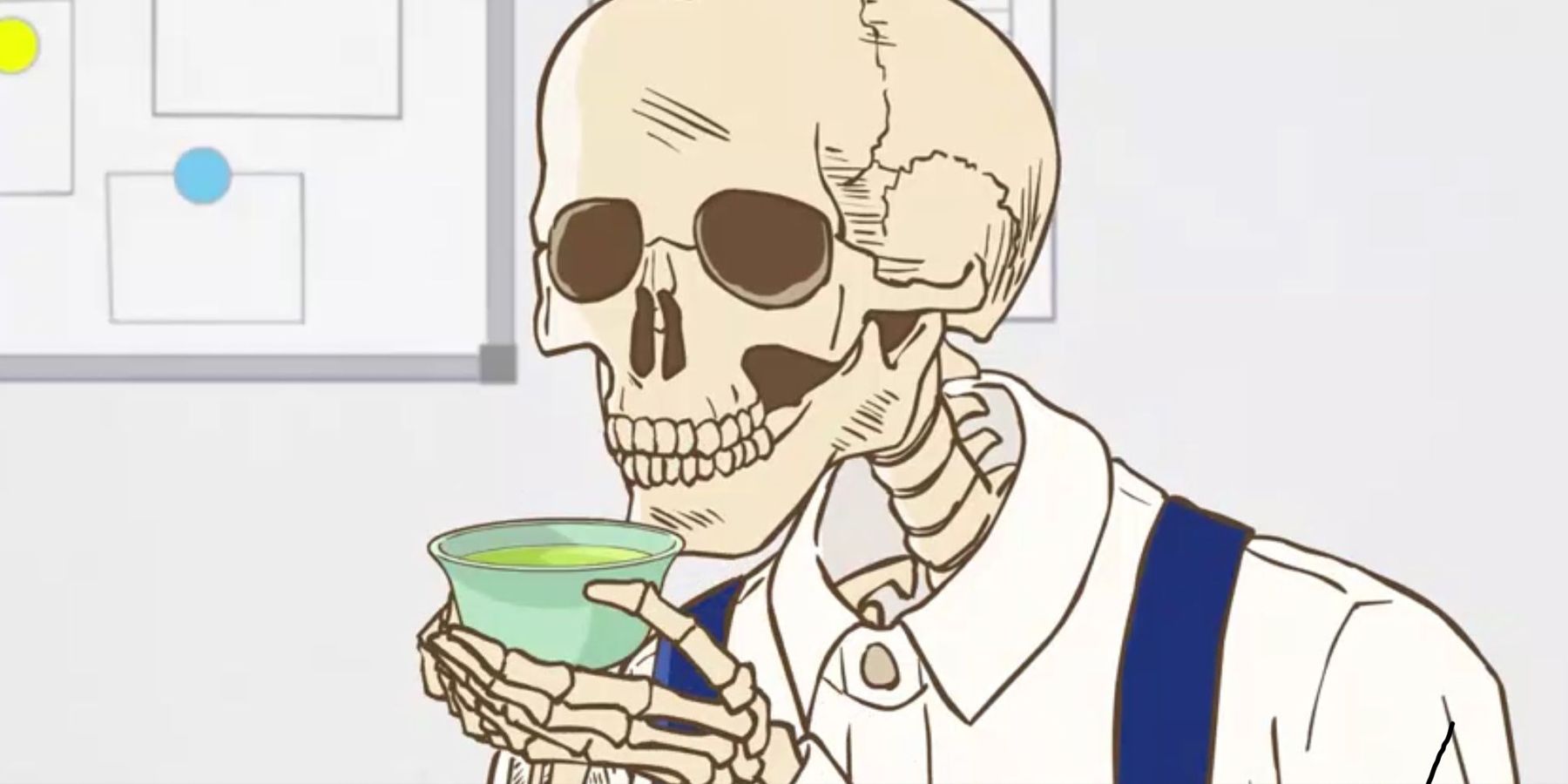 Honda-san holding tea