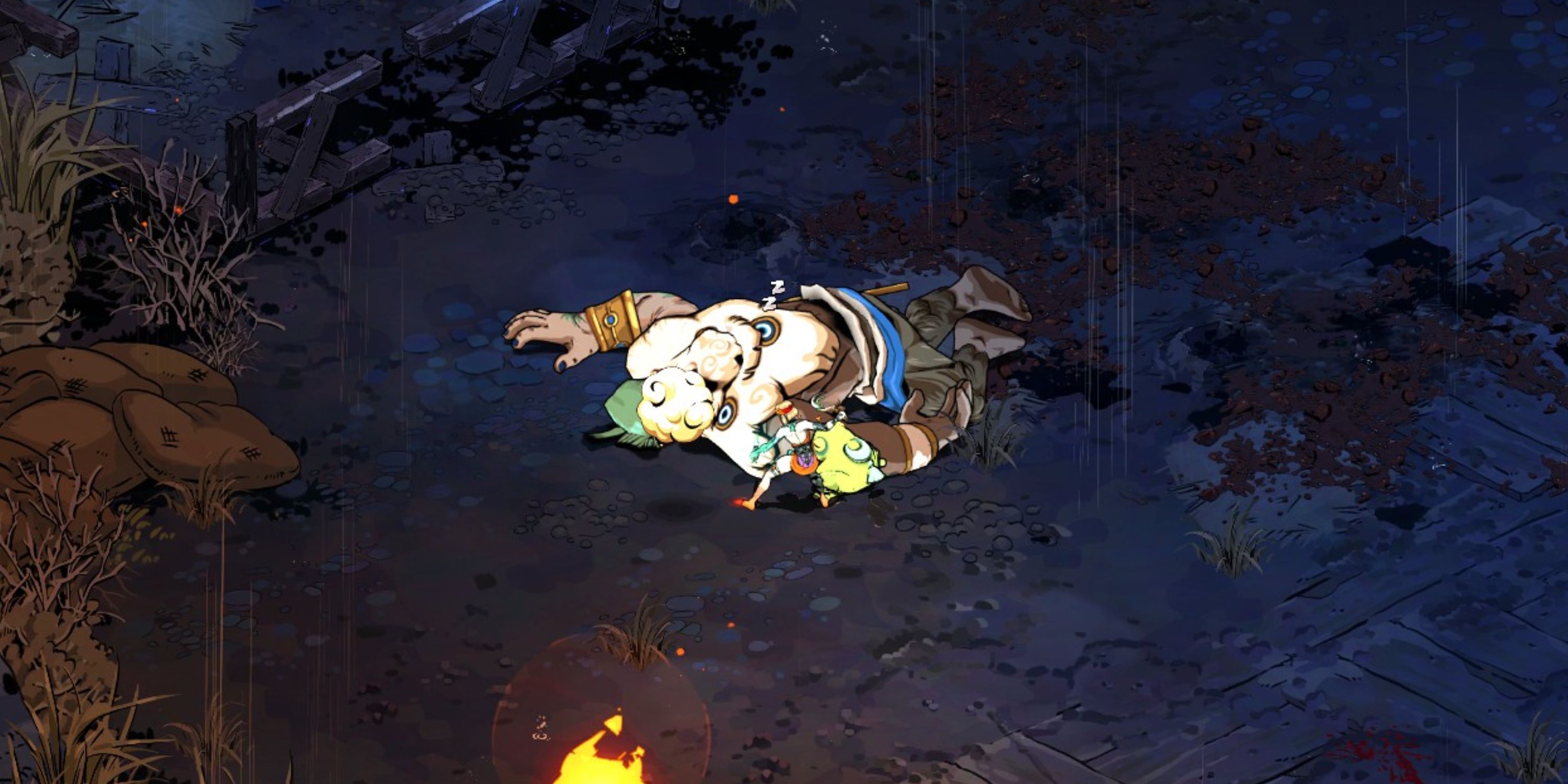 A sleeping Polyphemus with Wool to pick up in Hades 2