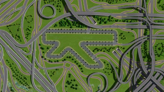 Cities Skjylines mods: a complicated tangle of highways.