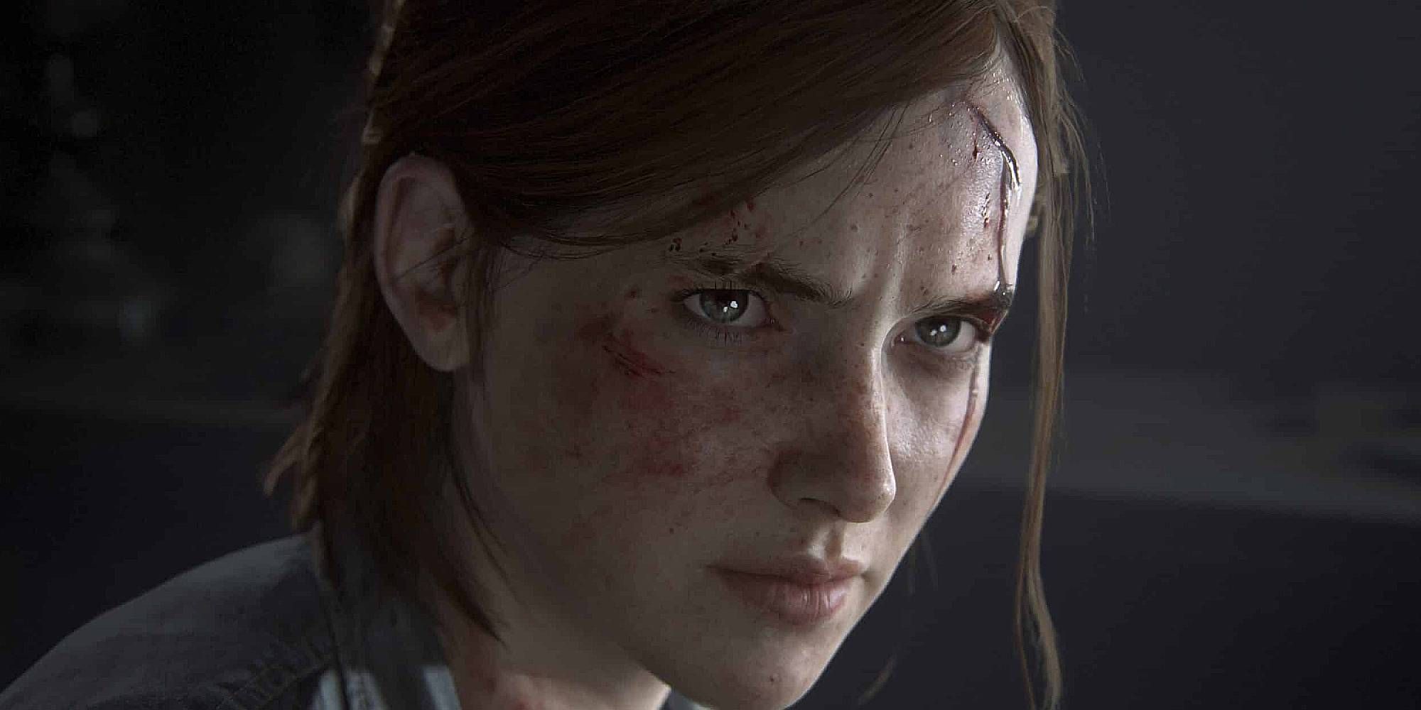 Ellie from The Last Of Us Part 2 staring off-camera.