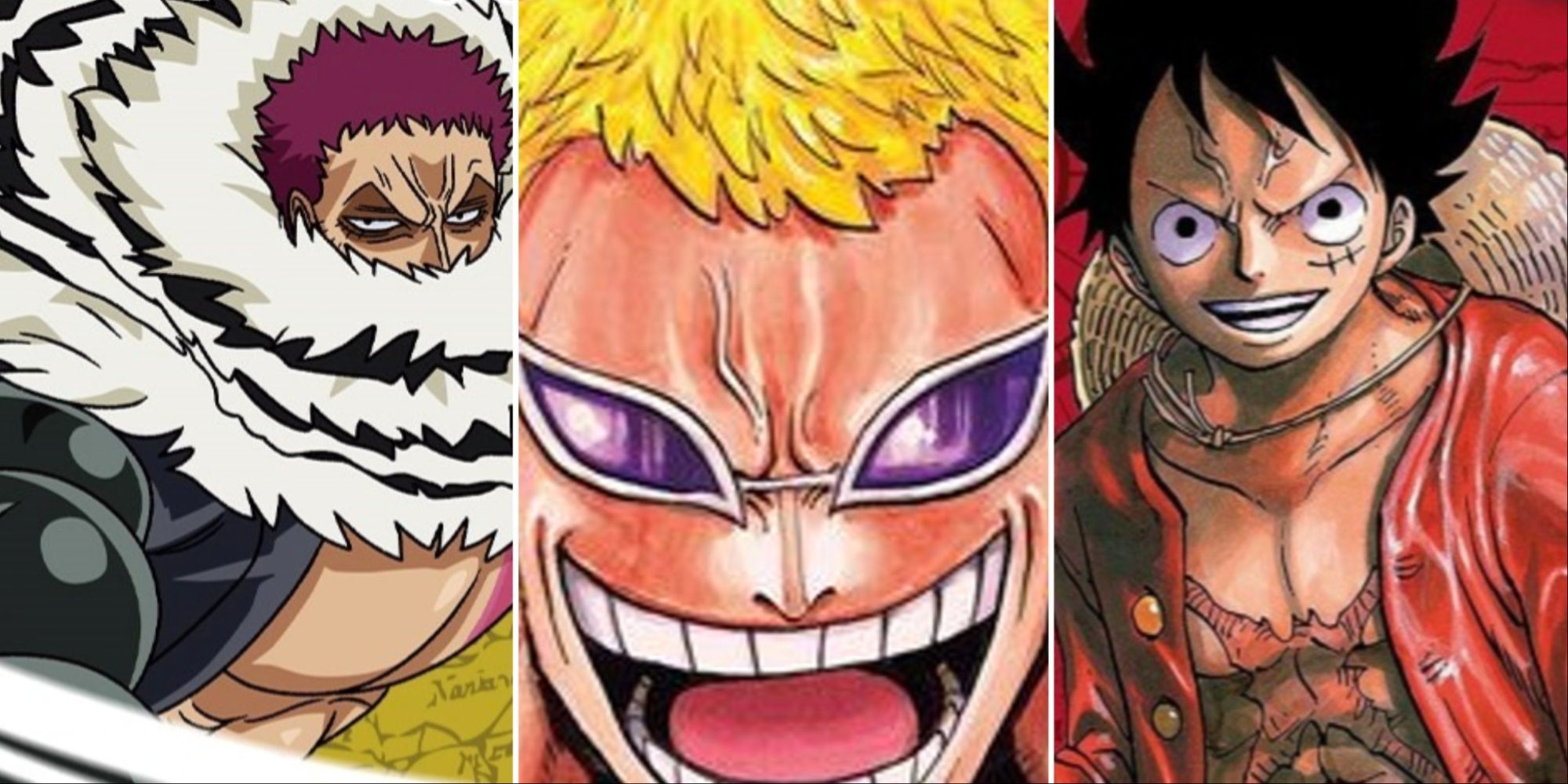 katakuri doflamingo and luffy leader cards feature image one piece card game