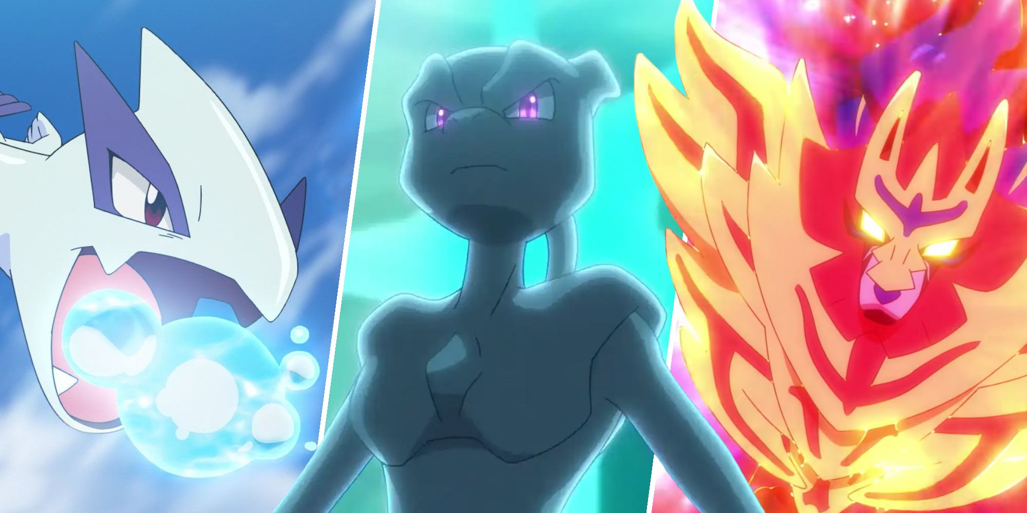 Some legendary pokemon - Lugia, Mewtwo, and Zamazenta