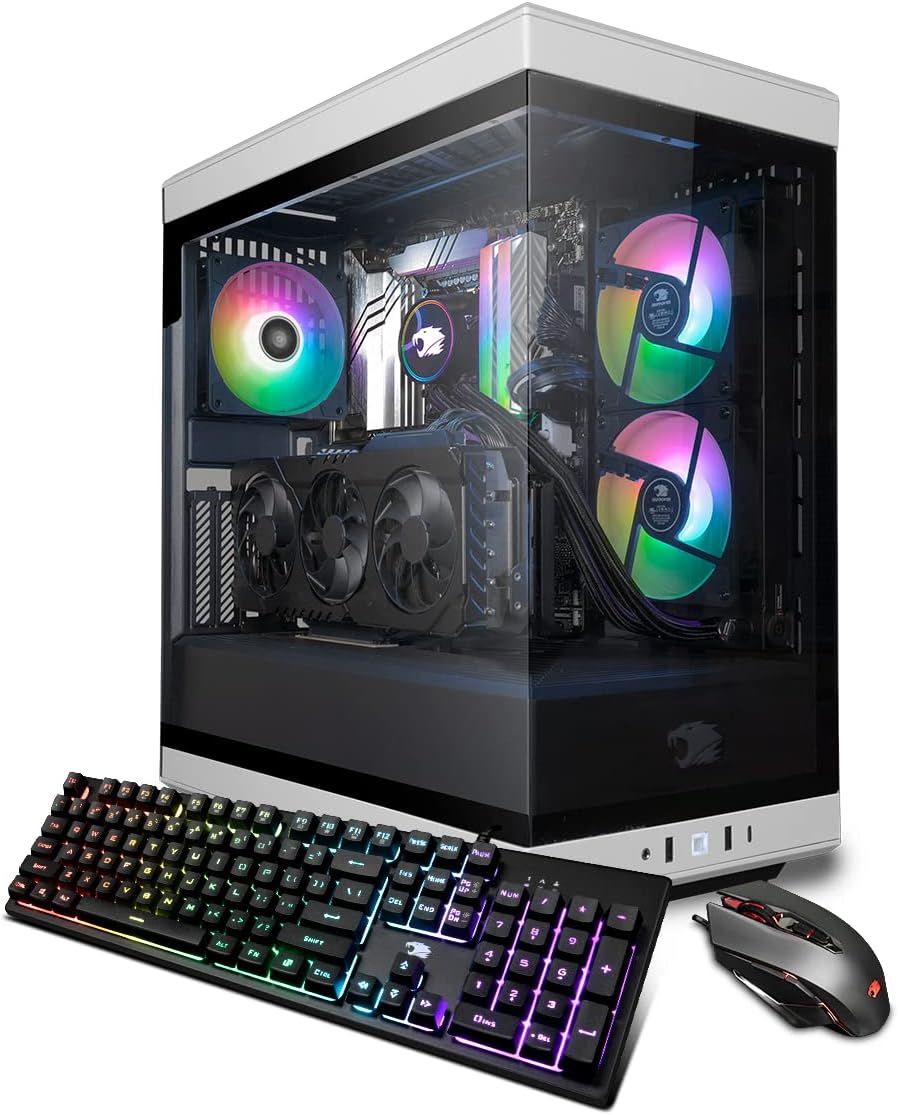 iBUYPOWER Y40 White Gaming PC Computer Desktop