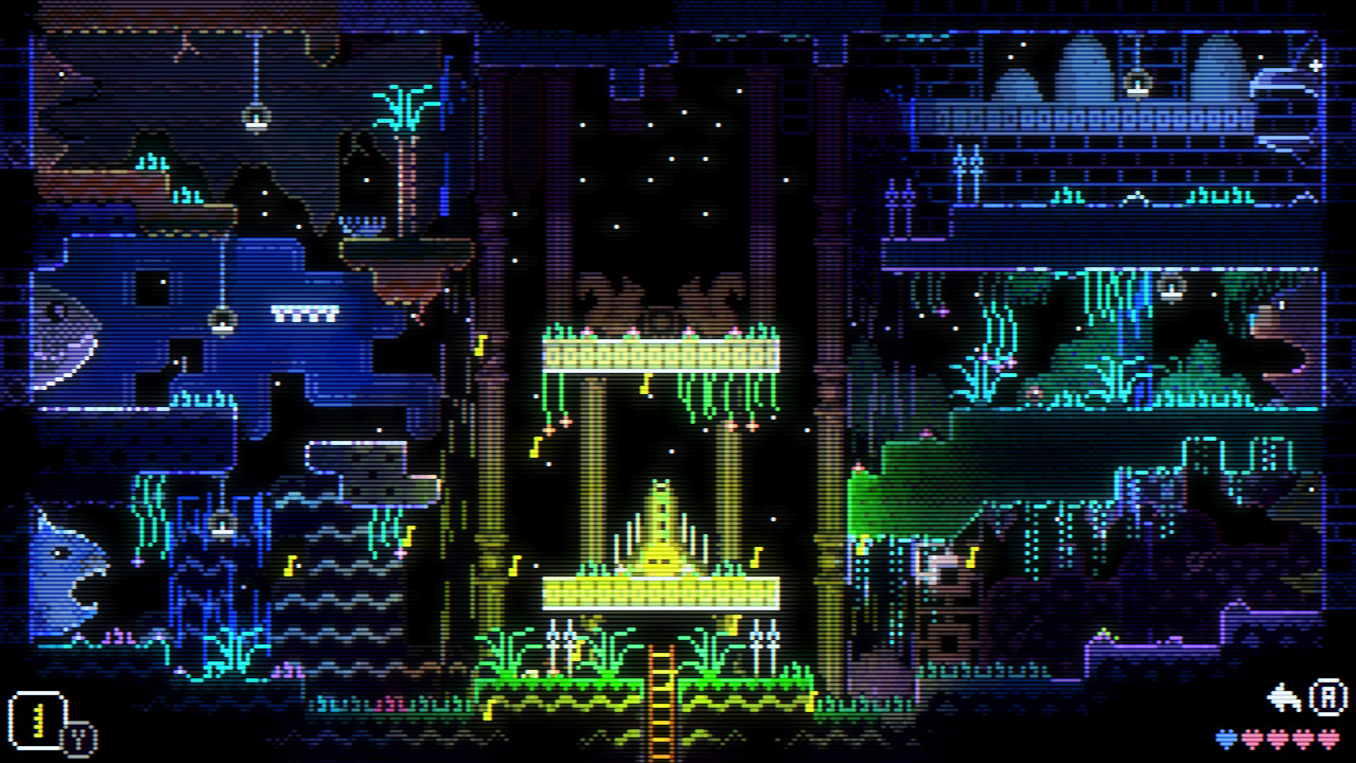 The warp room in Animal Well