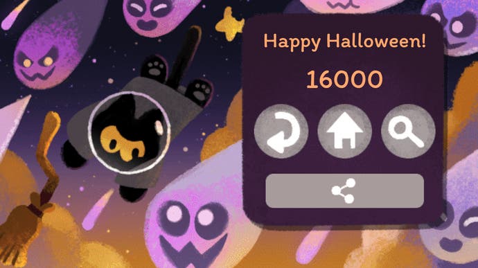 Victoria's top score in Google's Halloween mini-game