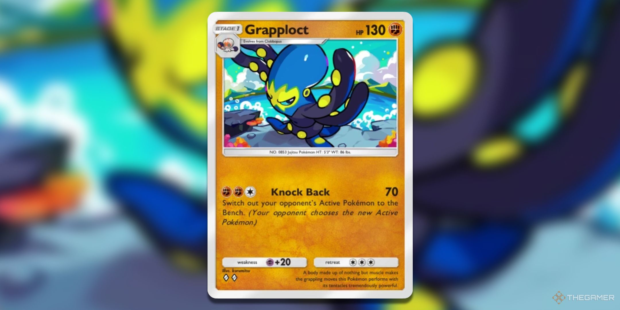 Grapploct Pokemon TCG Pocket Card Art.