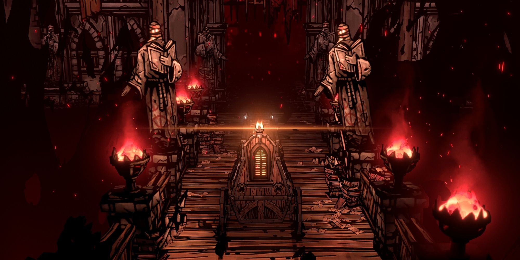 Darkest Dungeon 2: The Wagon Crossing Into A Dark And Foreboding Temple