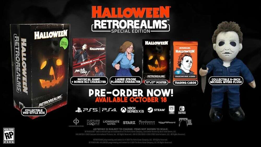 RetroRealms Special Edition Has Arrived - Two 16-Bit Horror Games, Michael Myers Plush, And More For $80