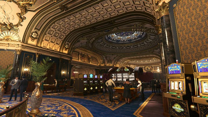 Call of Duty: Black Ops 2 screenshot showing part of the casino interior and its incredible detail