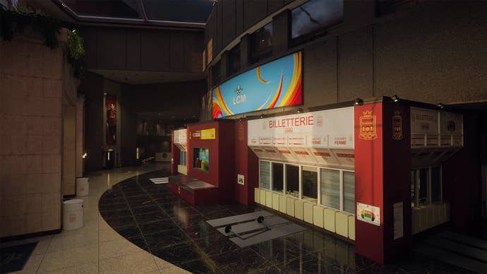 Red Card level in Black Ops 6: the concourse area, featuring shuttered shops and refreshment stands