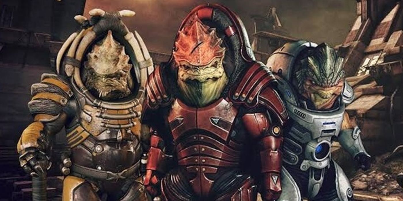 Image of Krogan Squad Members from Mass Effect.