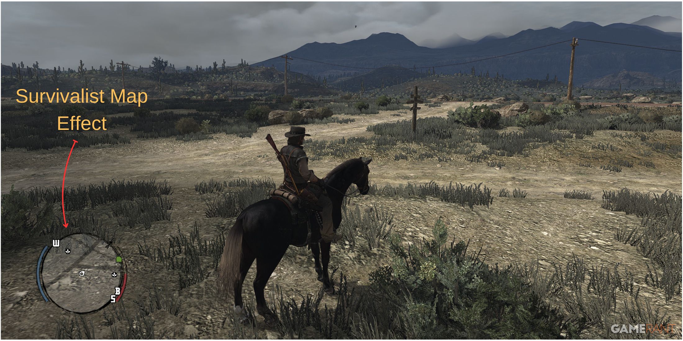 Red Dead Redemption - Survivalist Map Effect