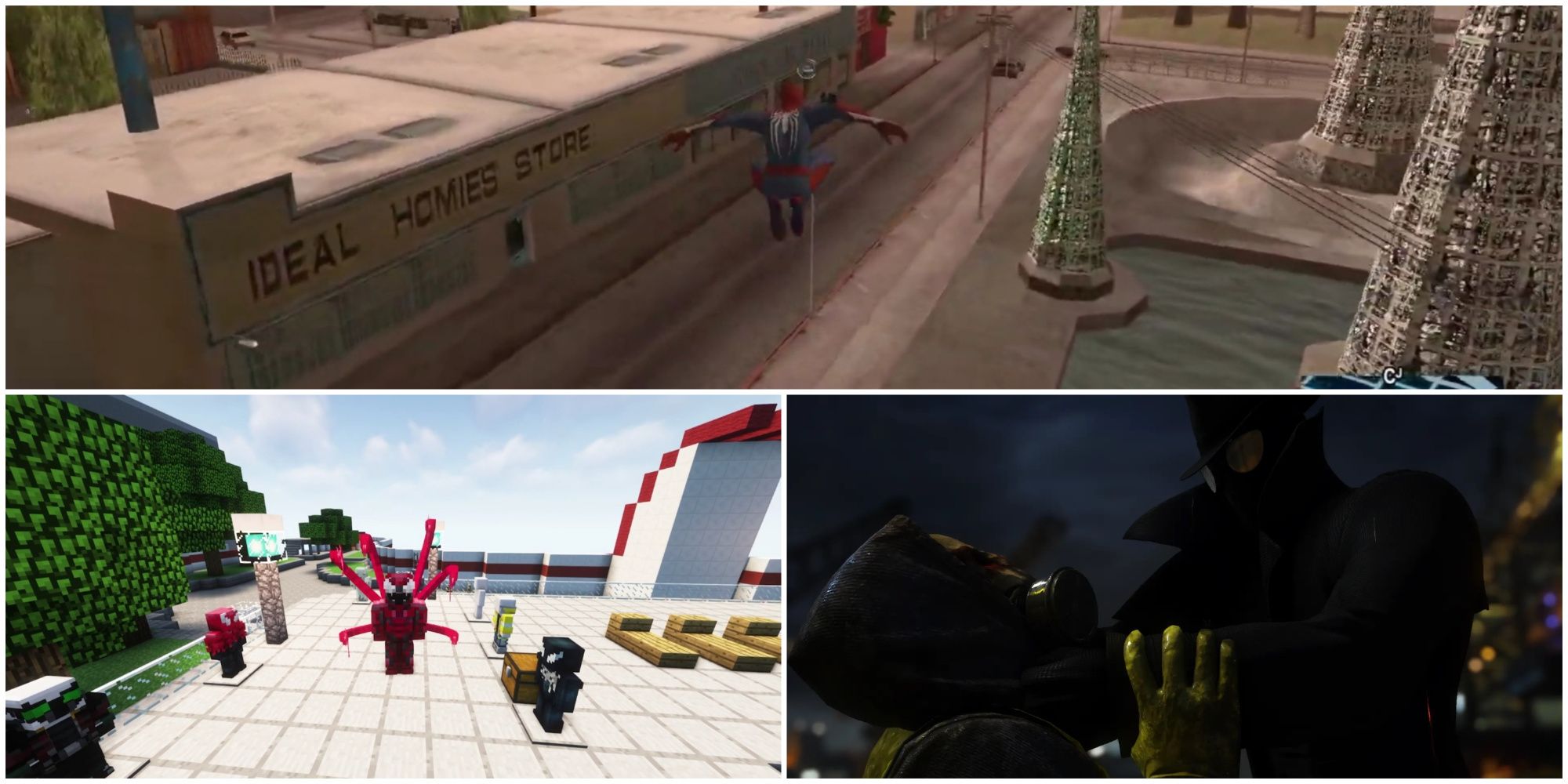 Games with Spider-Man Mods- GTA San Andreas Minecraft Batman: Arkham Knight