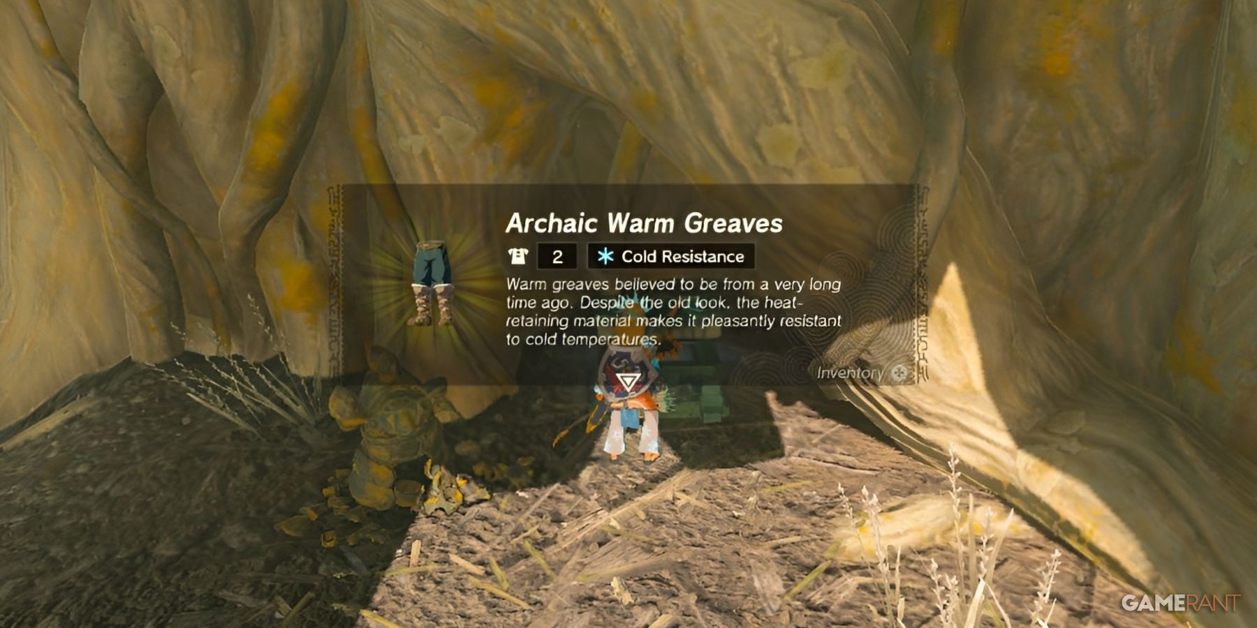 Archaic Warm Greaves in Zelda Tears of The Kingdom