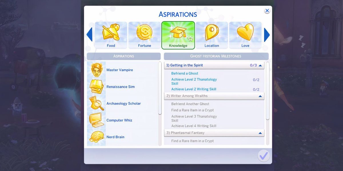 The Sims 4: Ghost Historian Aspiration Guide