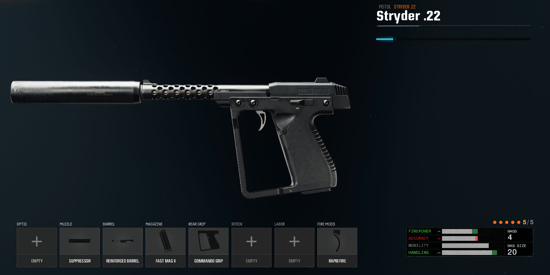 Screenshot showcasing the best Rapid Fire Stryder .22 build in Black Ops 6 