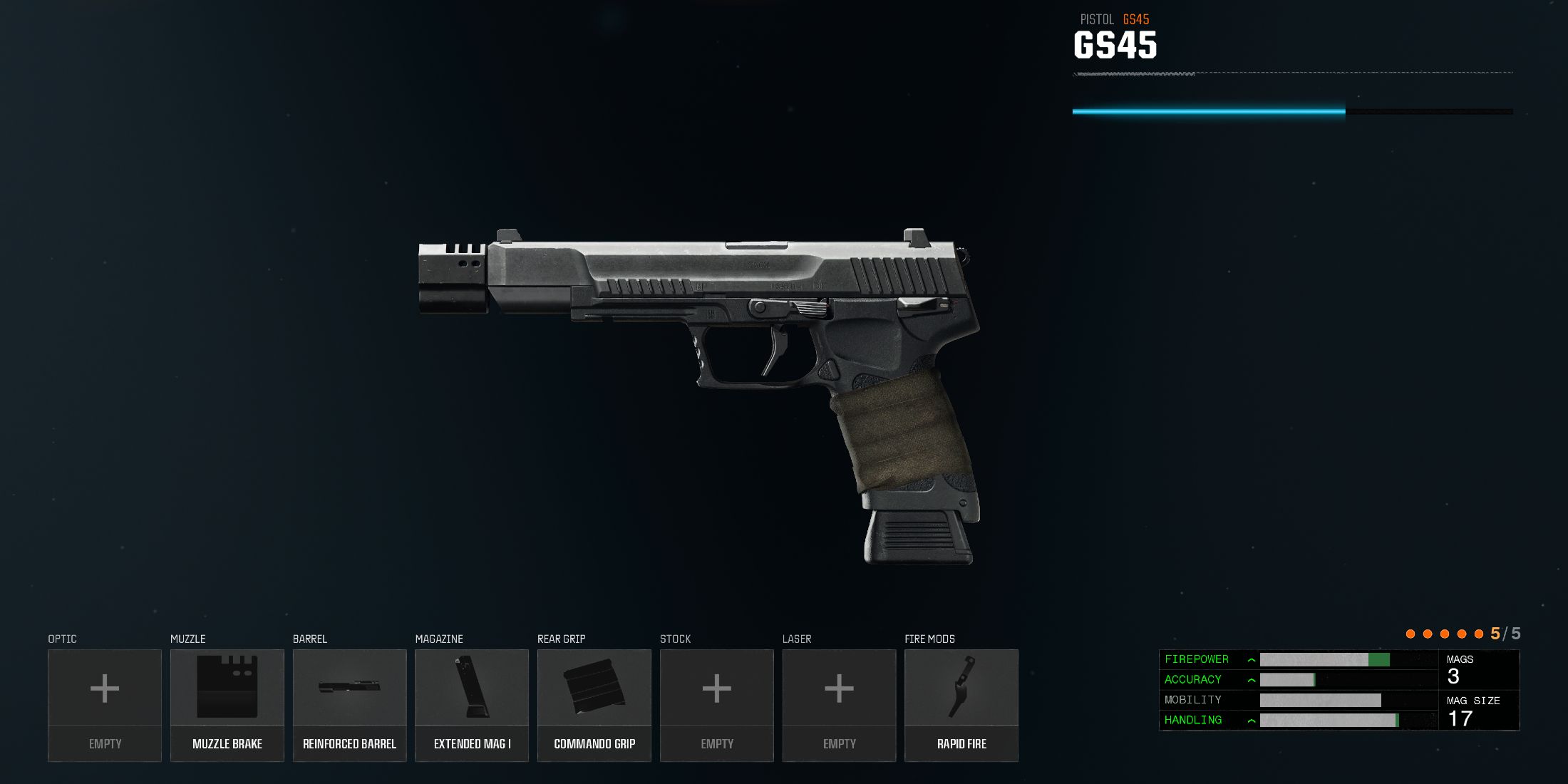 Screenshot showcasing the best Rapid Fire GS45 build in Black Ops 6 